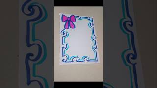 Cute💖front page design ✨#frontpage #ytshorts #bowdesign #assignment