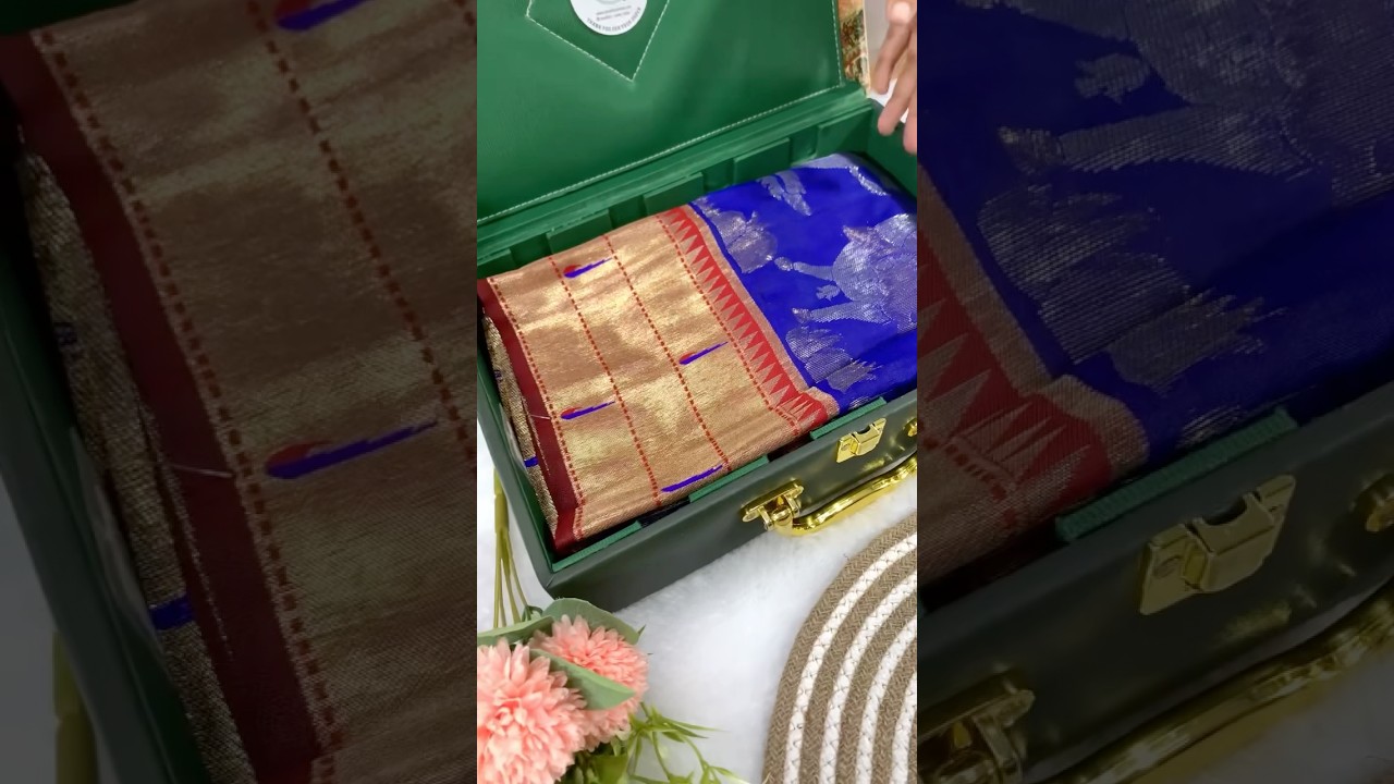 Maharashtrian 3D Pichwai Soft Silk Paithani Saree