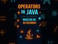 Java Operators: The Unsung Heroes of Coding #coding #shorts