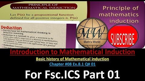 mathematical induction |fsc |ics part 1in hindi and urdu| math part1 chapter 08.Exercise# 8.1 Q.no#1