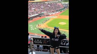 김정원 치어리더, 오 로하스 Kim jungwon cheerleader ladywiz 天庭園  idol beauty fancam 직캠 baseball 250503