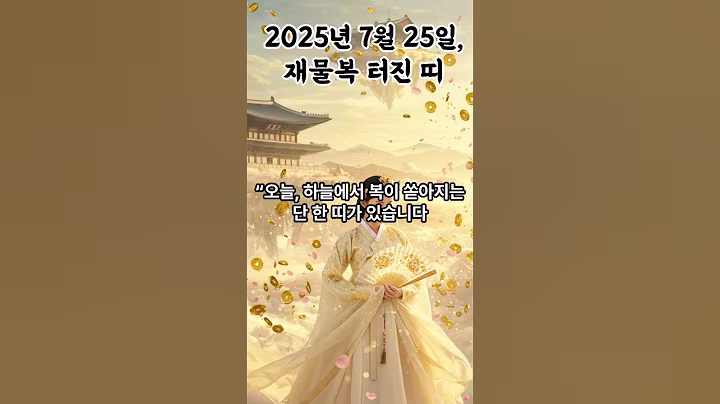 2025년 7월 25일,재물복 터진띠#시니어운세#시니어오늘의 운세#시니어띠별#운세#시니어사주팔자#시니어풍수