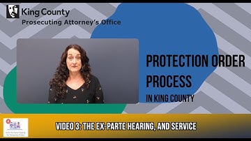 Protection Order Process Video 3: The Ex-Parte Hearing and Service