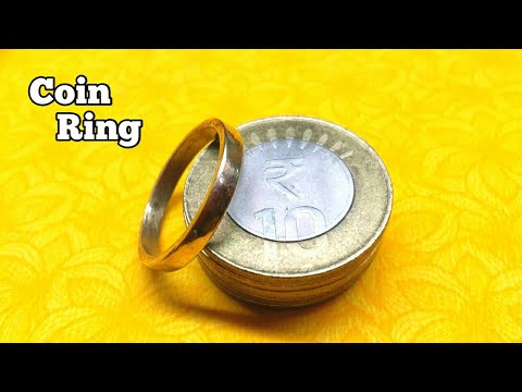 How to make a ring with a coin in home (amazing) ||How to make a coin ring??