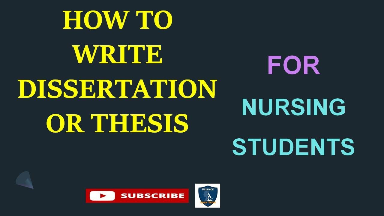 how to write nursing dissertation