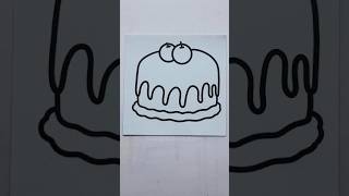 Sweet Cake 🍰 Satisfying ASMR Coloring | Relaxing Marker Sounds #shorts