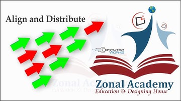 Align and distribute in Corel Draw X8 X9 for Beginners in Urdu/Hindi - Zonal Academy