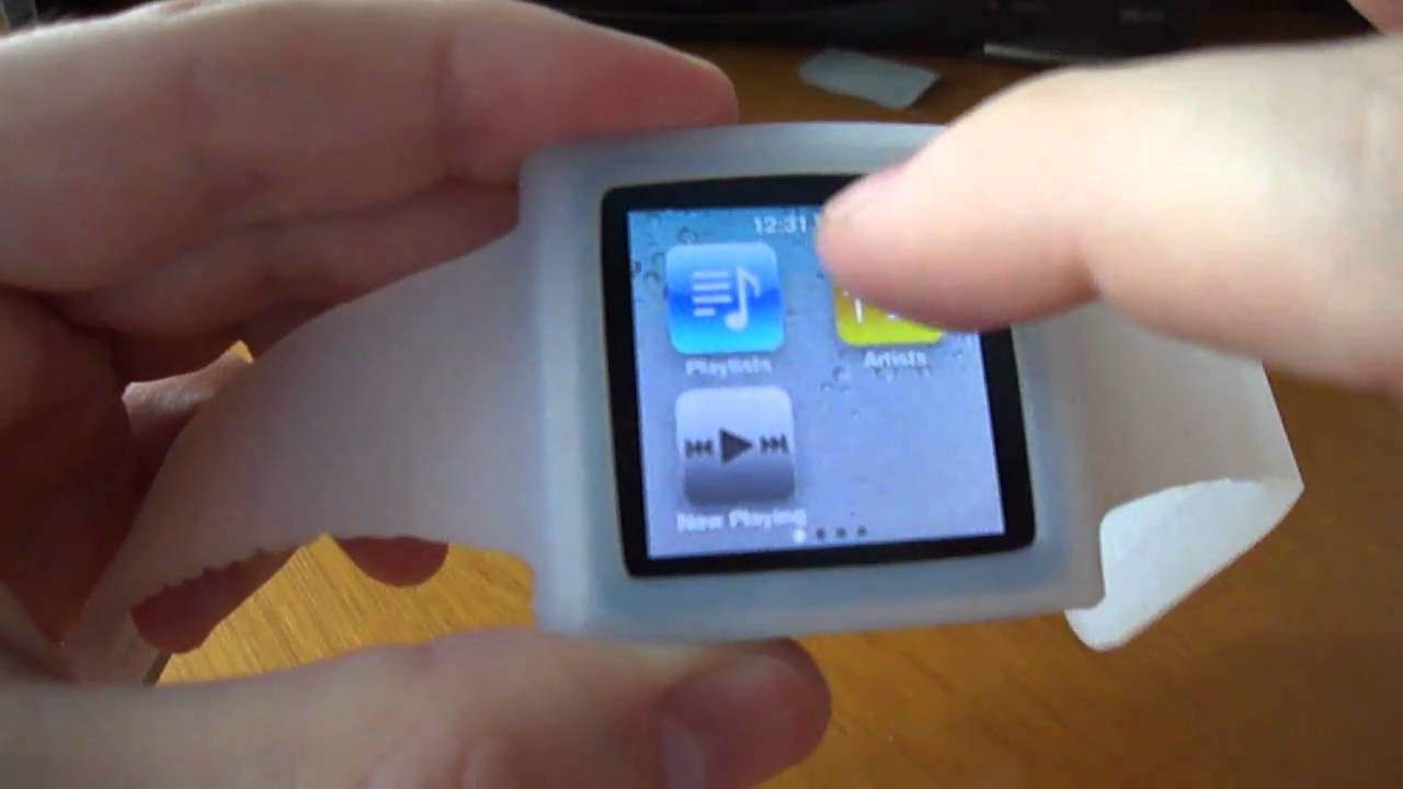 wrist watch style protective silicone case with band for ipod nano 6