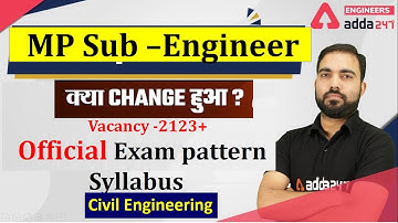 official  MP Sub- Engineers 2022 vacancy / Exam pattern / syllabus for Civil Engineering