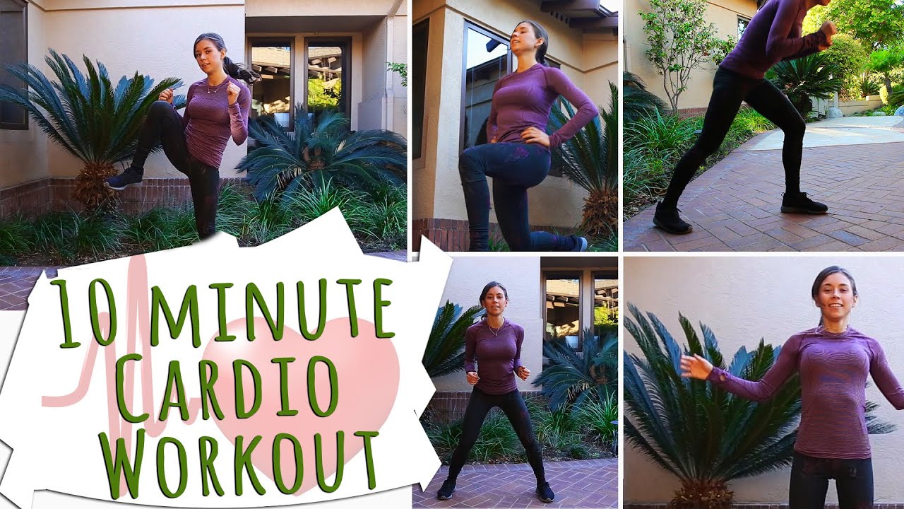 10 MINUTE FAT BURNING CARDIO WORKOUT ROUTINE! - YouTube