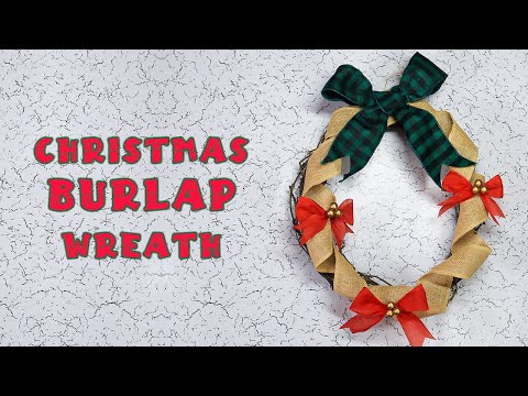 DIY Burlap Wreath for Christmas