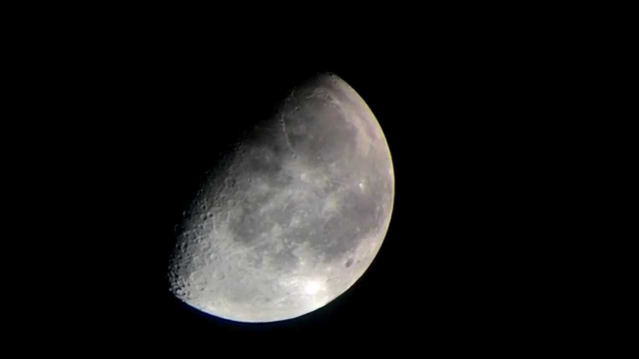 Video of Moon using phone camera handheld over telescope YouTube