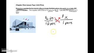 WA10 Lesson 1.2 Unit Price