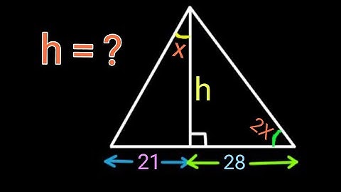 Find Height h in the Triangle | Geometry Olympiad Questions
