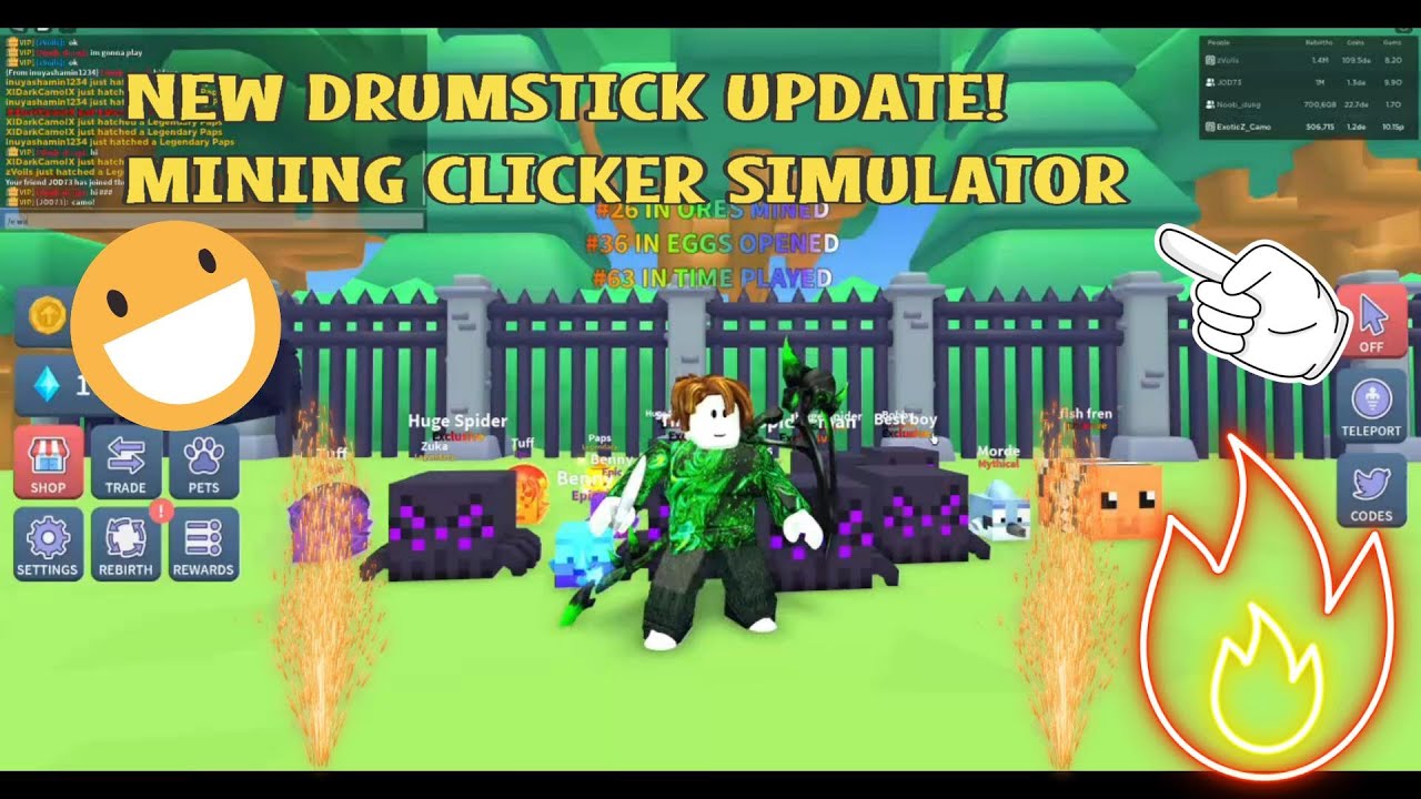 new-drumstick-update-in-mining-clicker-simulator-roblox-youtube