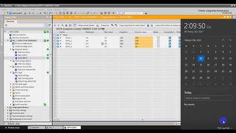 TIA Portal Data Block With Snapshots, Actual/Start values (Data Block Snapshot of the Actual Values)
