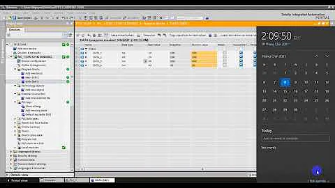 TIA Portal Data Block With Snapshots, Actual/Start values (Data Block Snapshot of the Actual Values)