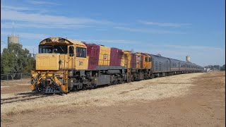 Queensland Rail's Spirit of the Outback Train at Longreach and Barcaldine.