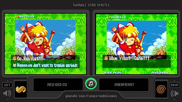 Twinkle Star Sprites (Neo Geo Cd vs Dreamcast) Side by Side Comparison