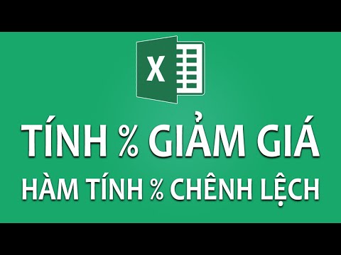 Cách Tính Tiền Giảm Giá trong Excel sử dụng hàm tính phần trăm chênh lệch trong Excel