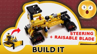 Road Grader (Lego 42163 Bulldozer alternate) + How To Build (Instruction)