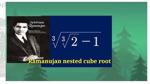 Ramanujan nested cube root