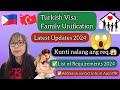 Turkish visafamily unification list of requirements 2024 mas easy na filturkvlog