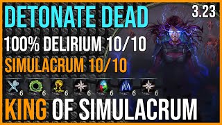 Poe 3.23 - Elementalist - Detonate Dead - King of Simulacrum - Path of Exile Builds