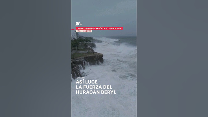 Dron capta la fuerza del huracán Beryl a su paso por República Dominicana #nmas #shorts