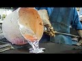 Amazing casting aluminum method in factory. This metal casting using sand mold process is INCREDIBLE