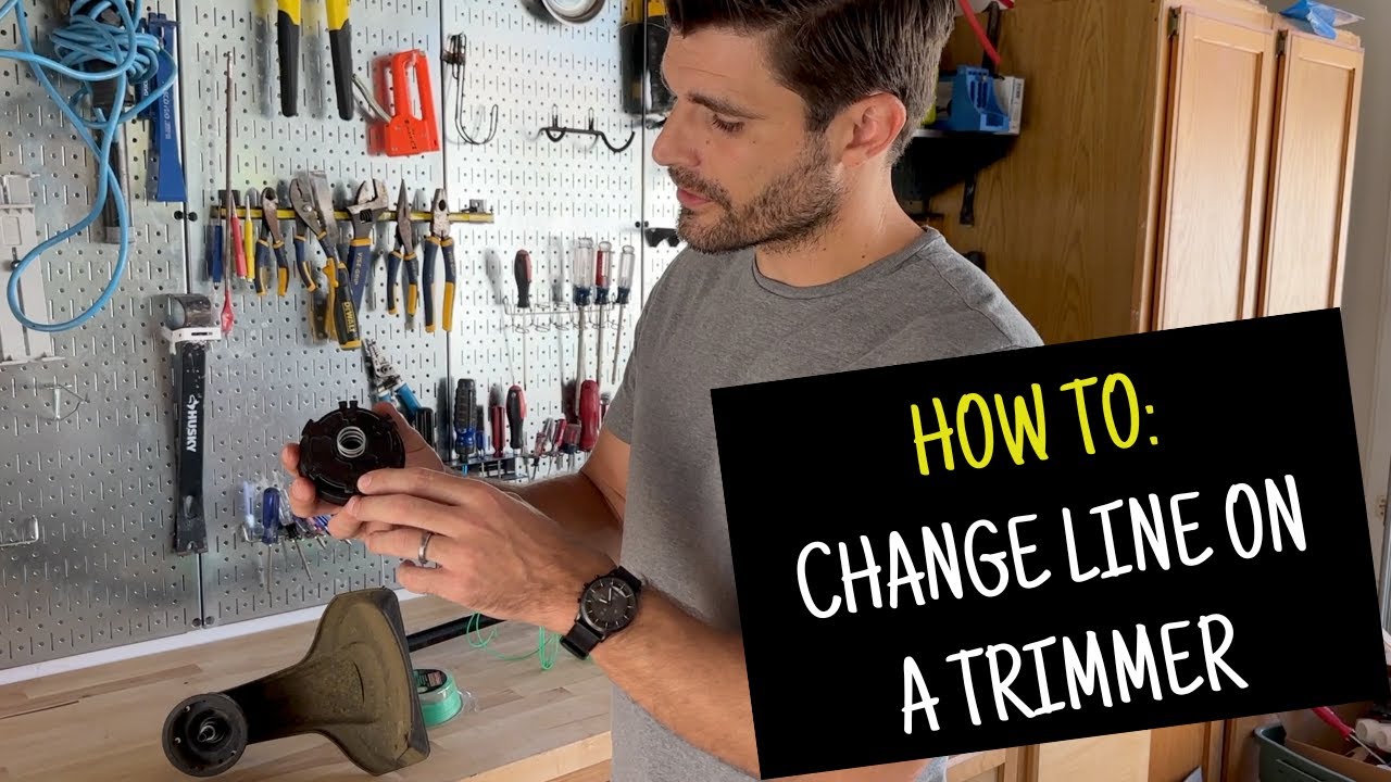 How to Change Line on a Dewalt Trimmer (Weed Eater) - YouTube