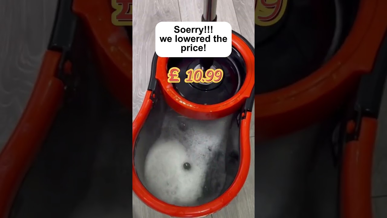 Efficient Floor Cleaning: A Mop and Bucket System in Action