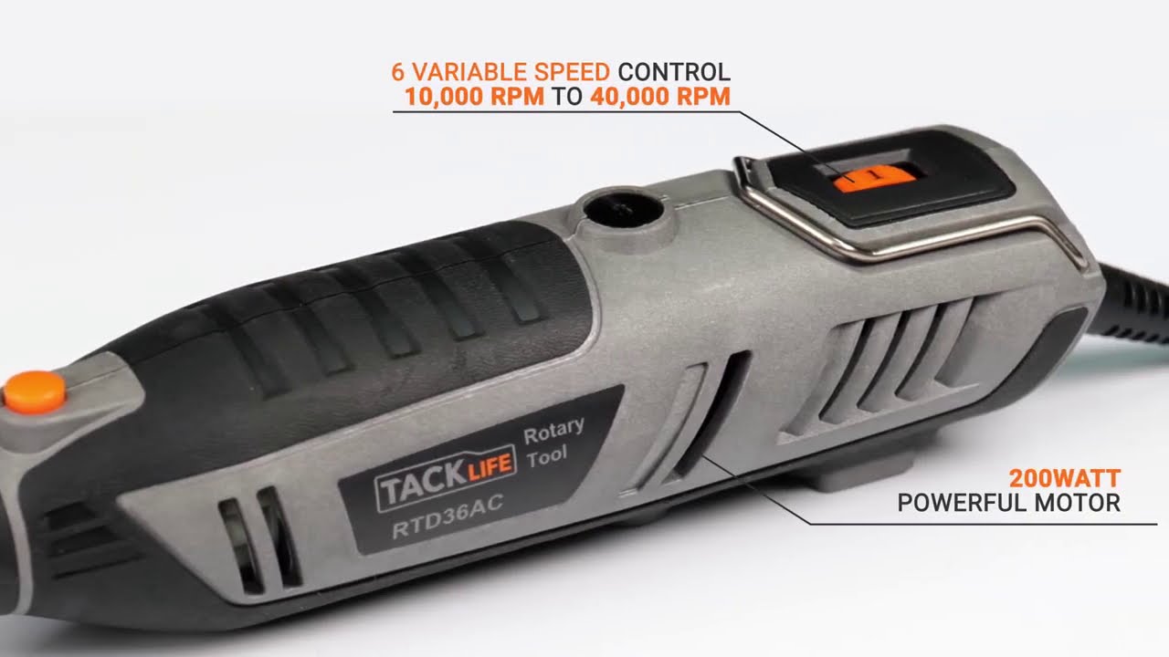 TACKLIFE RTD36AC Rotary Tool 200W Power Variable Speed with 170