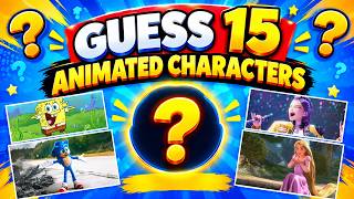 Can You Guess All 15 Animated Characters? 🎬🔥 | Cartoon Quiz