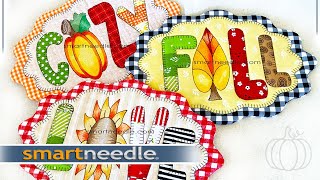 Cozy Fall Love Embroidery Table Toppers Embroidery Applique