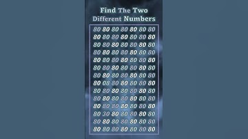Find 👉 "The Two Different Numbers" 🤔 #brainteasers #fun #puzzle #shortsgame #games