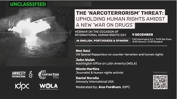 The ‘narcoterrorism’ threat: Exploring avenues to uphold human rights amidst a new 