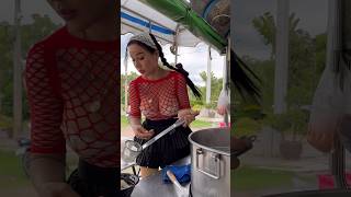 Hardworking & Pretty Lady Chef Cooks Pork Noodle - Thai Street Food