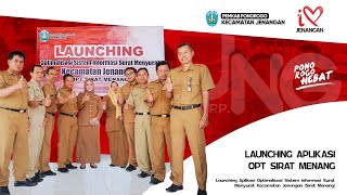 Launching Aplikasi Optimalisasi Sistem informasi Surat Menyurat Kecamatan Jenangan (Sirat Menang)