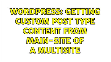 Wordpress: Getting Custom Post Type content from main-site of a Multisite
