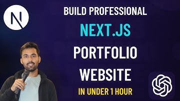 Build a Stunning Professional Portfolio in 1 Hour with ChatGPT + Next.js + Tailwind CSS!