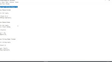 Unity İle Değişken Tanımlama İşlemleri