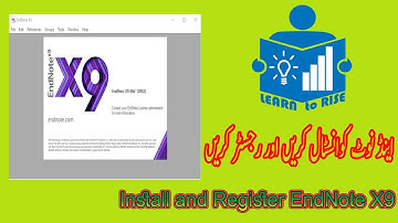 EndNote X9 Installation and Registration