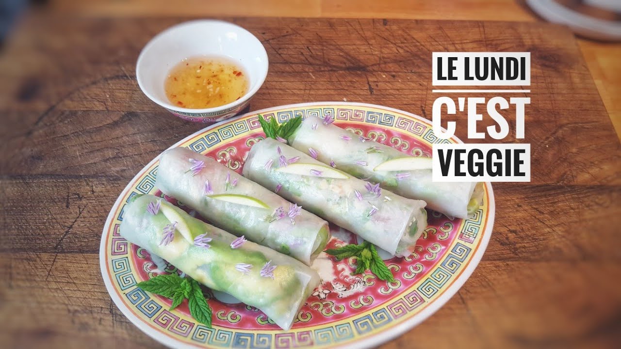 ROULEAUX DE PRINTEMPS  VÉGÉTARIENS AUX FRUITS