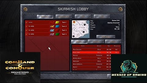 Command and Conquer Red Alert Remastered Skirmish Gameplay USSR– MAP: Roakes Drift 1