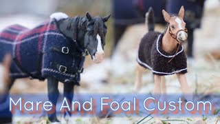 Painting a Black Mare And Bay Foal! - Custom/Resculpt Modelhorse