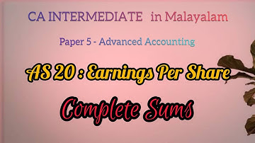 AS 20 - Earnings Per Share | Complete sums