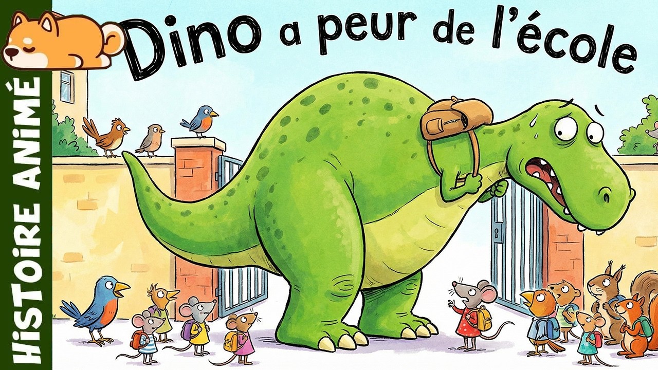 Dino a peur de l'école 🦖 | Histoire pour dormir | Conte pour vaincre la peur de l'école
