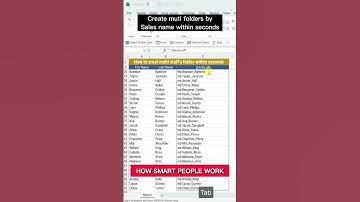 HOW FAST TO CREAT FOLDERS. #Autocreate #folder  #excel #Calculation #hours #excel #keyoftech #shorts