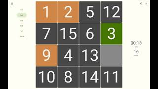 15 Number puzzle sliding game - Available on Google Play screenshot 4